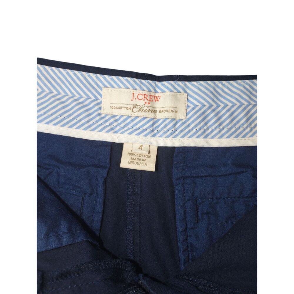 J Crew 5" Chino Broken-In Shorts Women Size 4 Navy Casual Versatile Preppy(flaw) - Picture 2 of 7